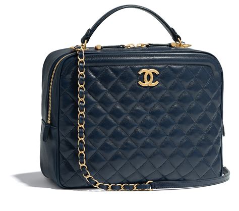 chanel navy vanity case|chanel vanity bag vintage.